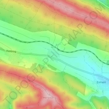 Mainzholzen topographic map, elevation, terrain