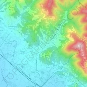 Casano topographic map, elevation, terrain