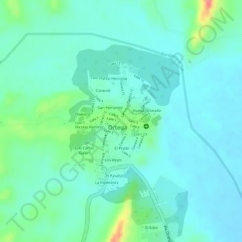la cita topographic map, elevation, terrain