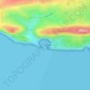 Lulworth Cove topographic map, elevation, terrain