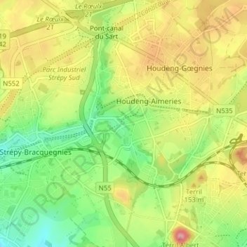 Le Marais topographic map, elevation, terrain