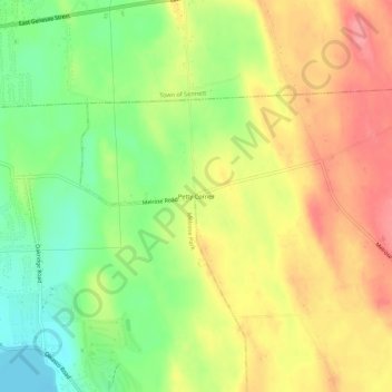 Petty Corner topographic map, elevation, terrain
