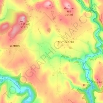 Hope topographic map, elevation, terrain