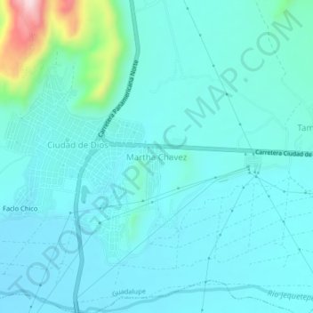 Martha Chavez topographic map, elevation, terrain