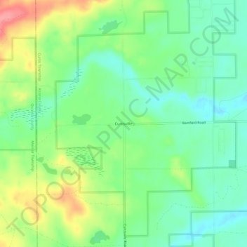 Curtisville topographic map, elevation, terrain