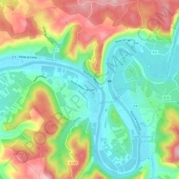 L'Alcade topographic map, elevation, terrain