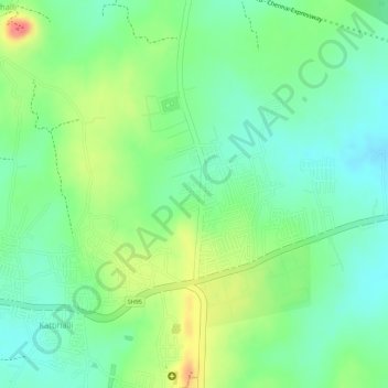 BEML Nagar topographic map, elevation, terrain
