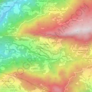 Pasal topographic map, elevation, terrain