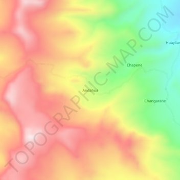Andahua topographic map, elevation, terrain