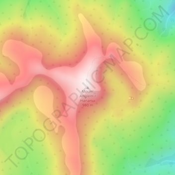 Mount Anglem / Hananui topographic map, elevation, terrain