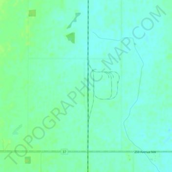 Duagh topographic map, elevation, terrain