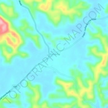 Osmeña topographic map, elevation, terrain