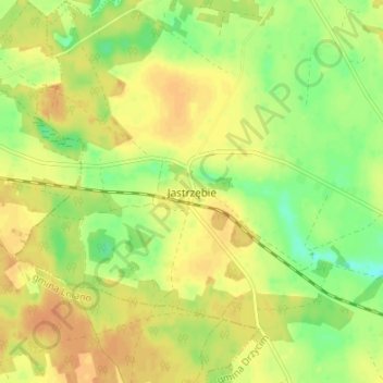 Jastrzębie topographic map, elevation, terrain