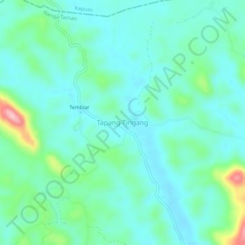 Tapang Tingang topographic map, elevation, terrain