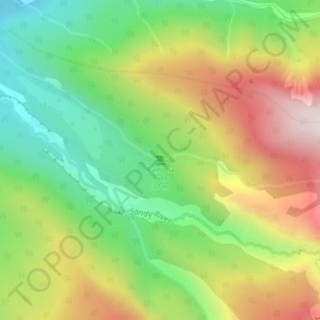 Ramona Falls topographic map, elevation, terrain
