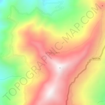 Sillery Gaon topographic map, elevation, terrain