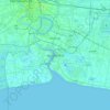 Samut Prakan topographic map, elevation, terrain