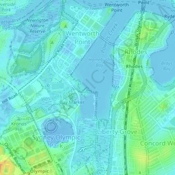 Shipwreck Lookout topographic map, elevation, terrain