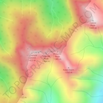 Razorback topographic map, elevation, terrain