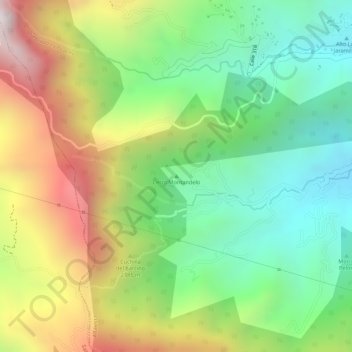 Cerro Montandelo topographic map, elevation, terrain