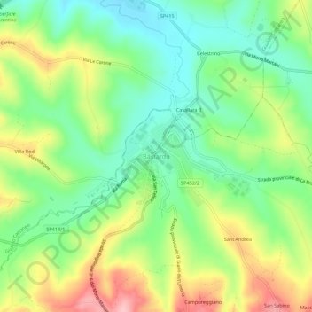 Bastardo topographic map, elevation, terrain