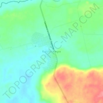 Rancho Alegre topographic map, elevation, terrain