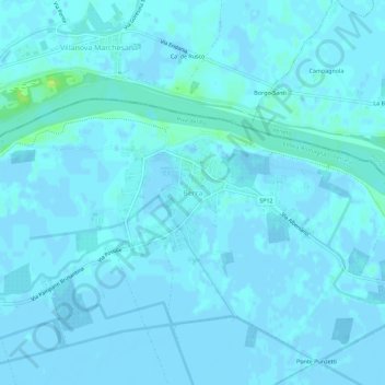 Berra topographic map, elevation, terrain