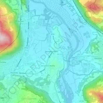 Vaccarezza Nuova topographic map, elevation, terrain