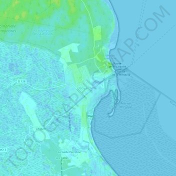 Boyardville topographic map, elevation, terrain