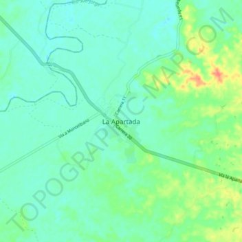 La Apartada topographic map, elevation, terrain