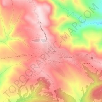 Orbeti topographic map, elevation, terrain