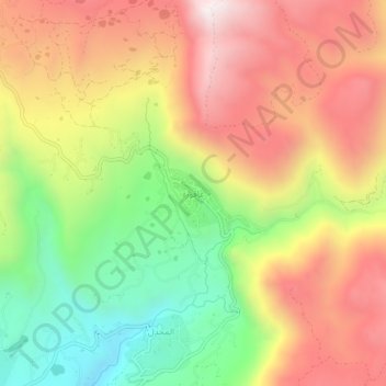 Aaqoura topographic map, elevation, terrain