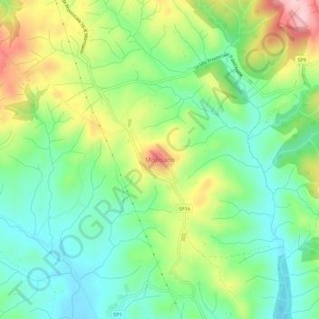 Montiano topographic map, elevation, terrain