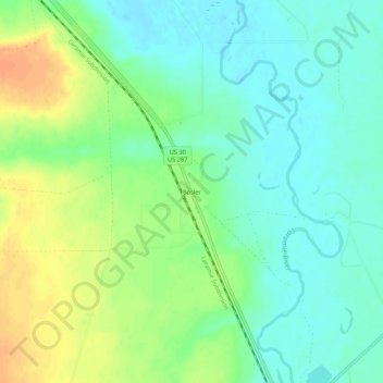 Bosler topographic map, elevation, terrain
