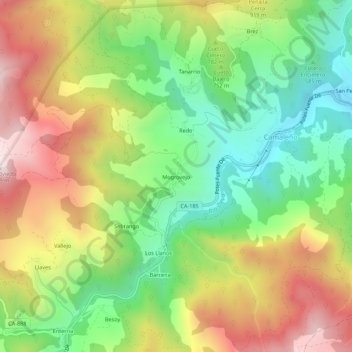 Mogrovejo topographic map, elevation, terrain