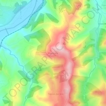 Kamenets topographic map, elevation, terrain