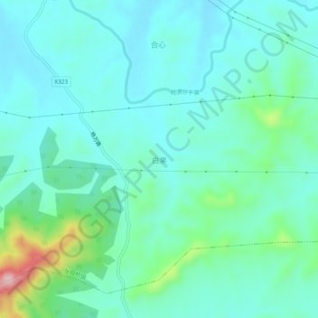 Baiguo topographic map, elevation, terrain