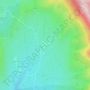 Majaelrayo topographic map, elevation, terrain