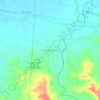 Camagsingalan topographic map, elevation, terrain