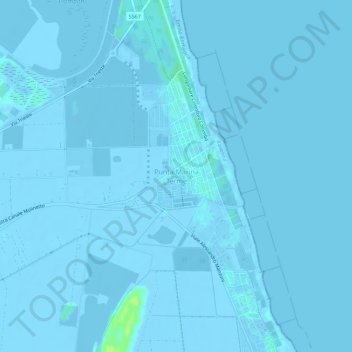 Punta Marina Terme topographic map, elevation, terrain