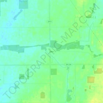 Eden topographic map, elevation, terrain