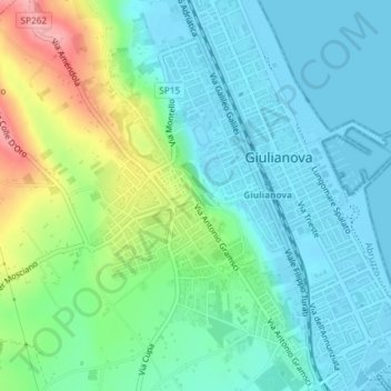 Belvedere topographic map, elevation, terrain