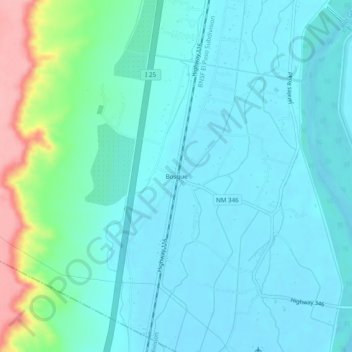 Bosque topographic map, elevation, terrain