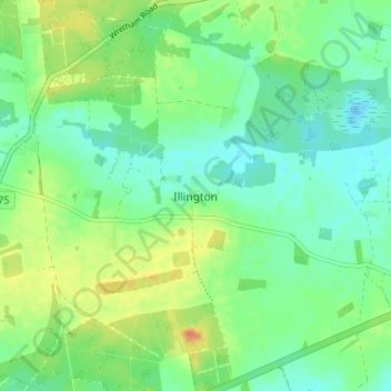 Illington topographic map, elevation, terrain