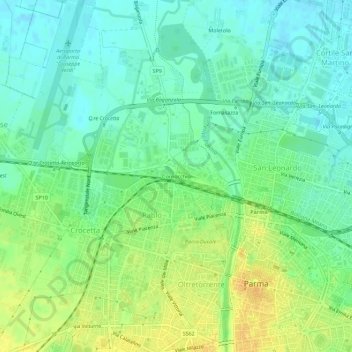 Cornocchio topographic map, elevation, terrain