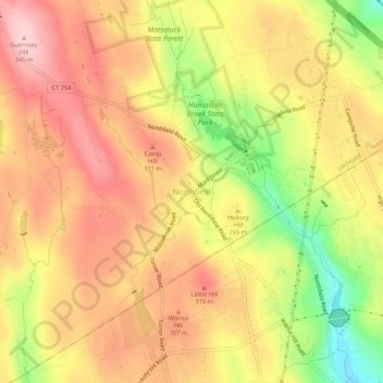 Northfield topographic map, elevation, terrain