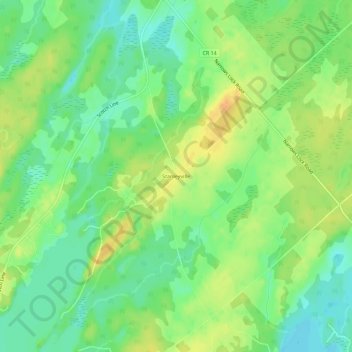Stanleyville topographic map, elevation, terrain