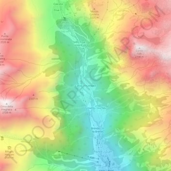 Canza topographic map, elevation, terrain