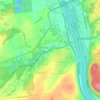 Hood topographic map, elevation, terrain