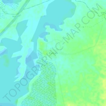 Evitar topographic map, elevation, terrain